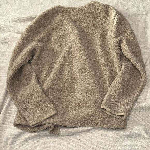 Joie teddy button front boxy fit tan jacket | Sz XS - Picture 7 of 7